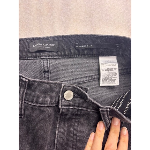 Banana Republic High-Rise Slim Jeans Womens 30 Faded Black Premium Denim - Picture 5 of 11